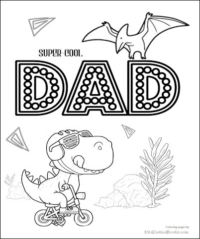 Super-cool Dad coloring page
